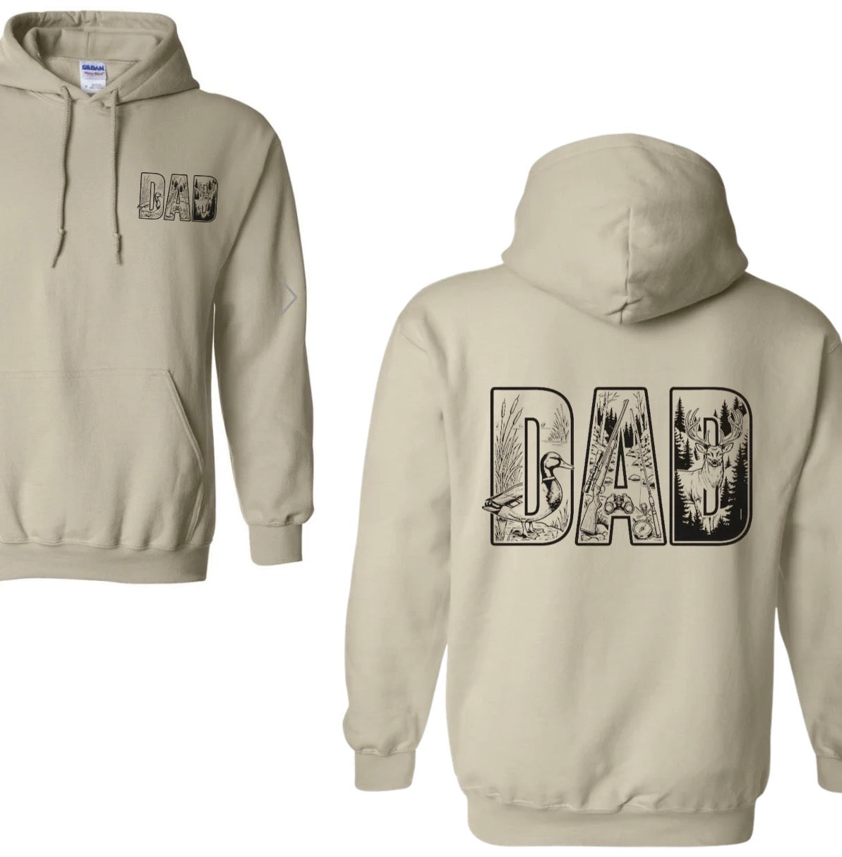 Dad outdoors outline (Tee shirt, crewneck or hoodie)
