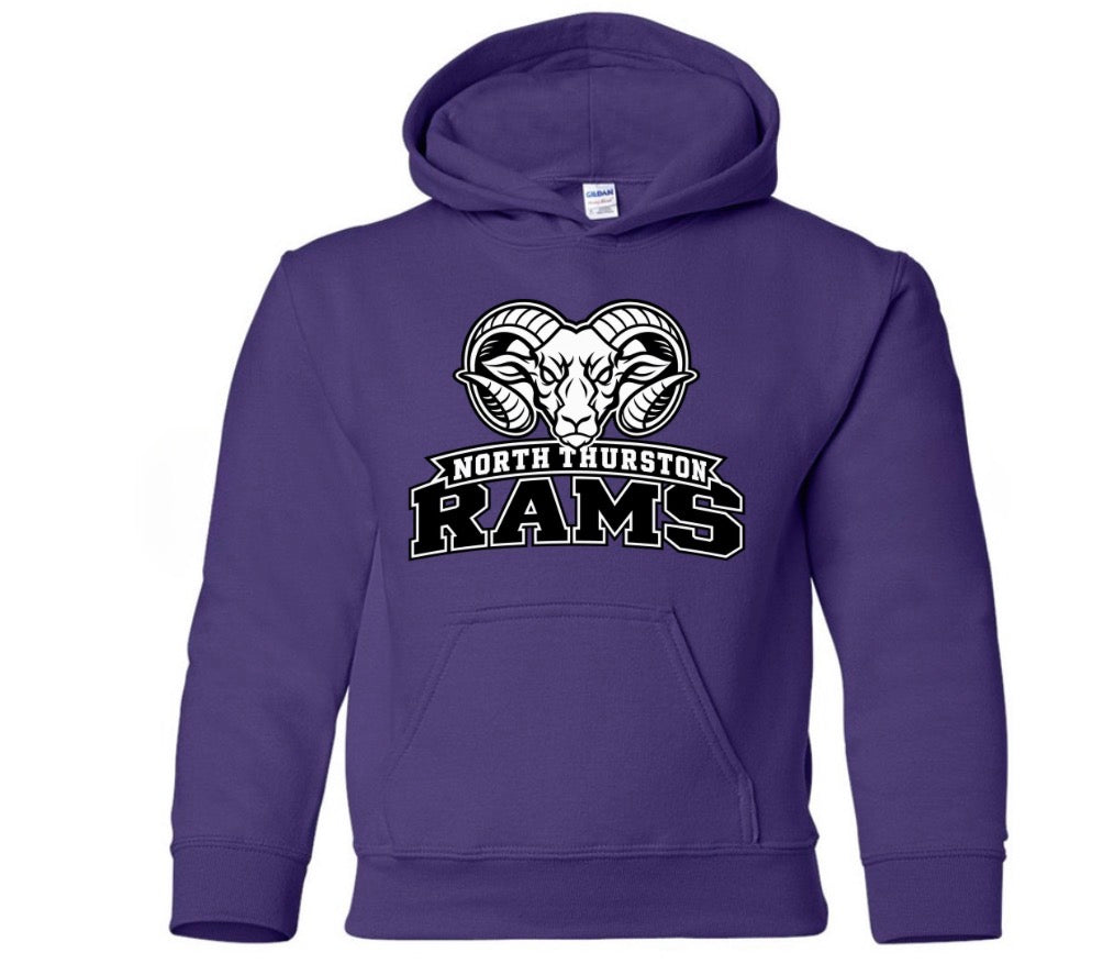 North Thurston Rams YOUTH (tee shirt, crewneck or hoodie)