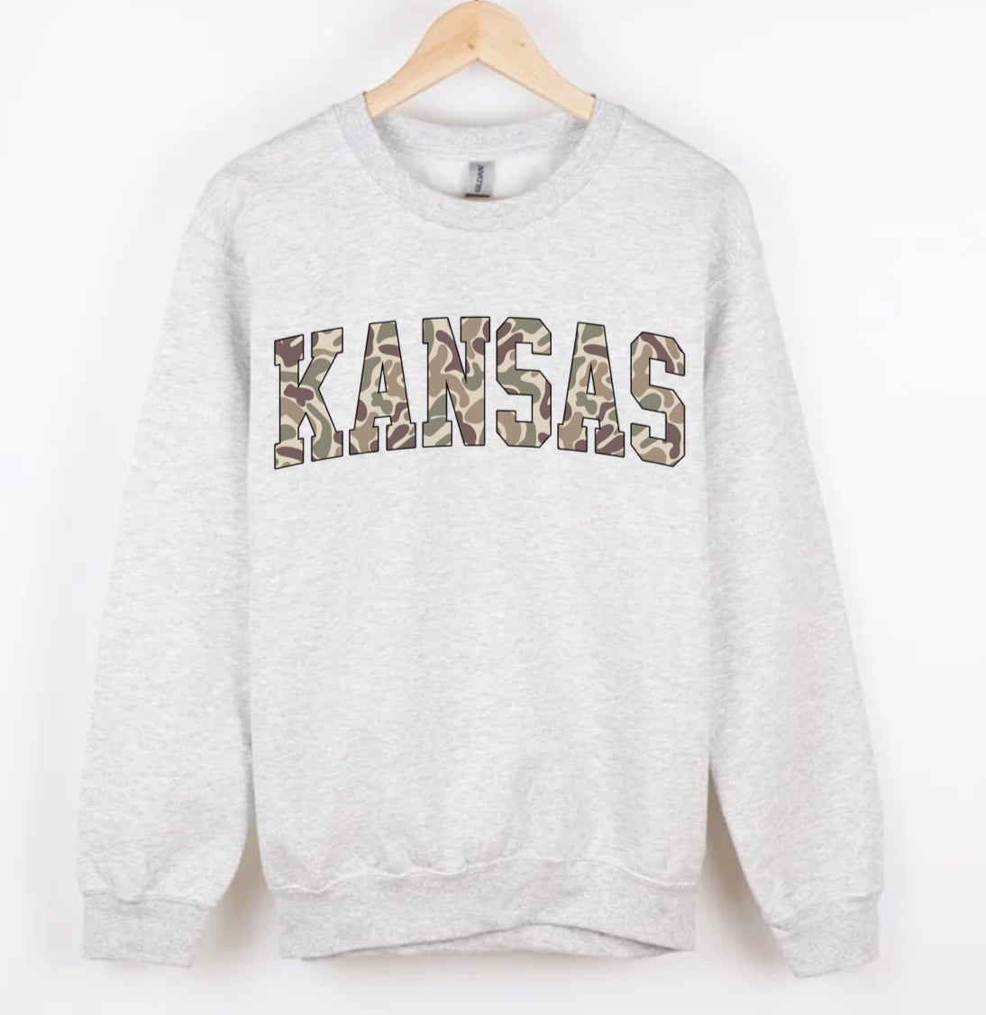 KANSAS duck camo CREWNECK