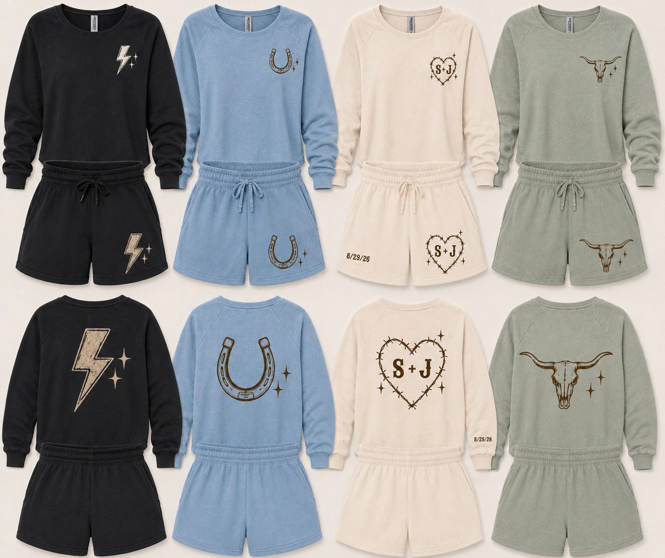 CUSTOM LOUNGE SETS: PRINT ONLY ON FRONT LEFT CHEST