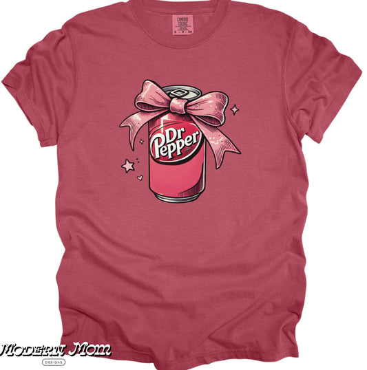 Dr. Pepper bow tee