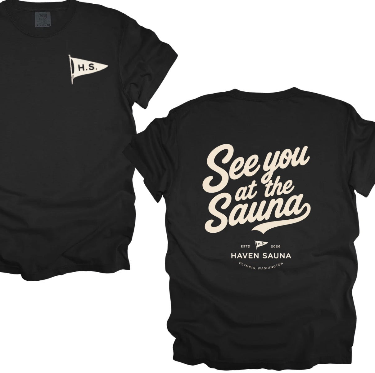 Haven Sauna puff print “SEE YOU AT THE SAUNA”