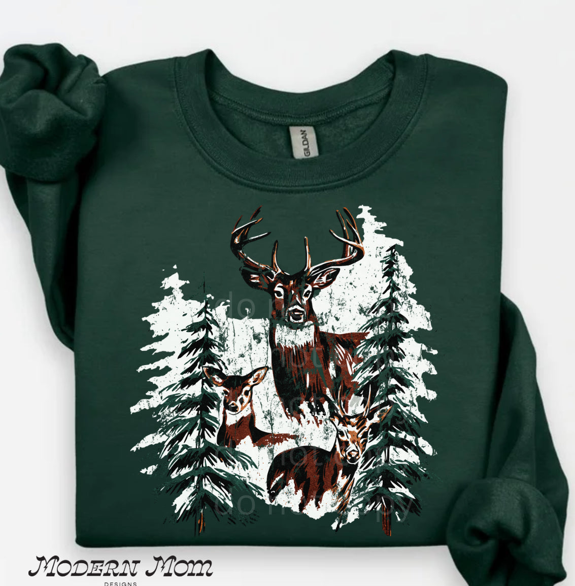 Vintage snow deer crewneck