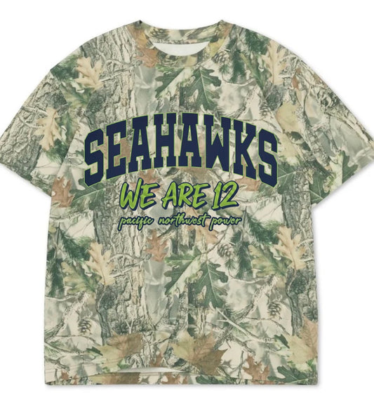 We are 12 Boxy premium wood camo tee (youth XS-Adult 3XL)