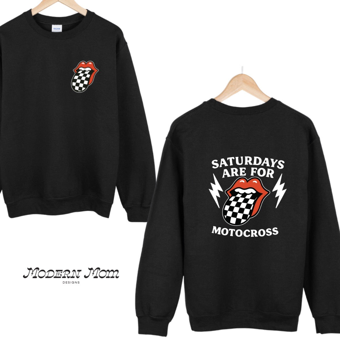 Saturdays are for motocross (front & back print)