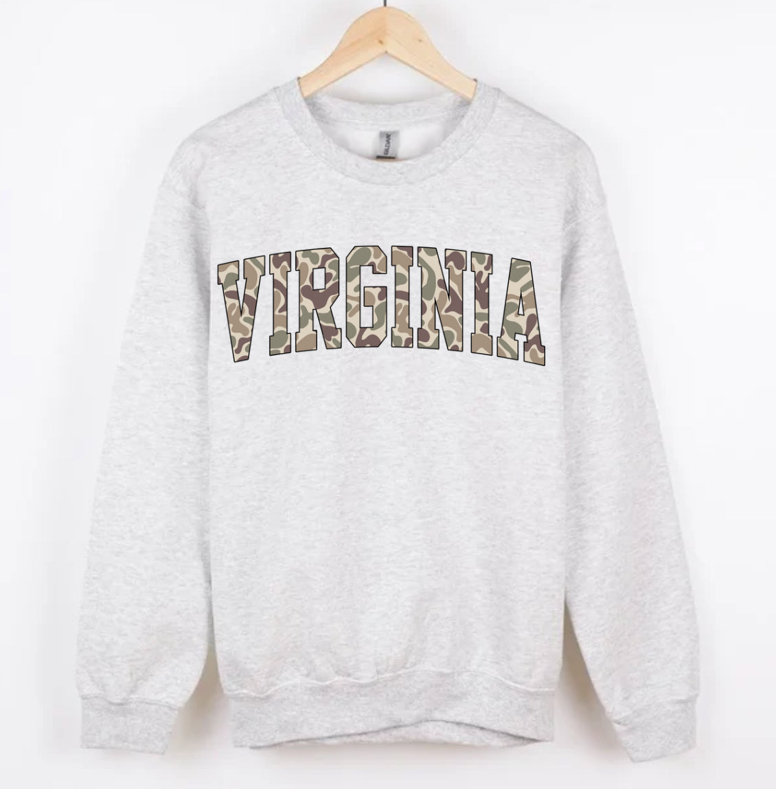 VIRGINIA duck camo CREWNECK