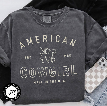 American cowgirl (tee shirt, crewneck or hoodie)