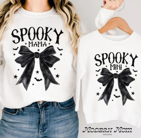 Spooky Mama & Mini bows & bats