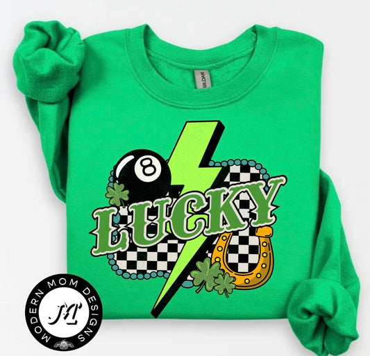 Lucky bolt (tee, crewneck or hoodie)