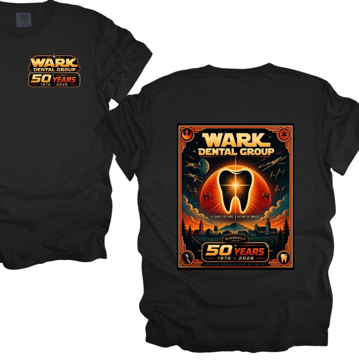Wark dental group tee shirts 50 years edition