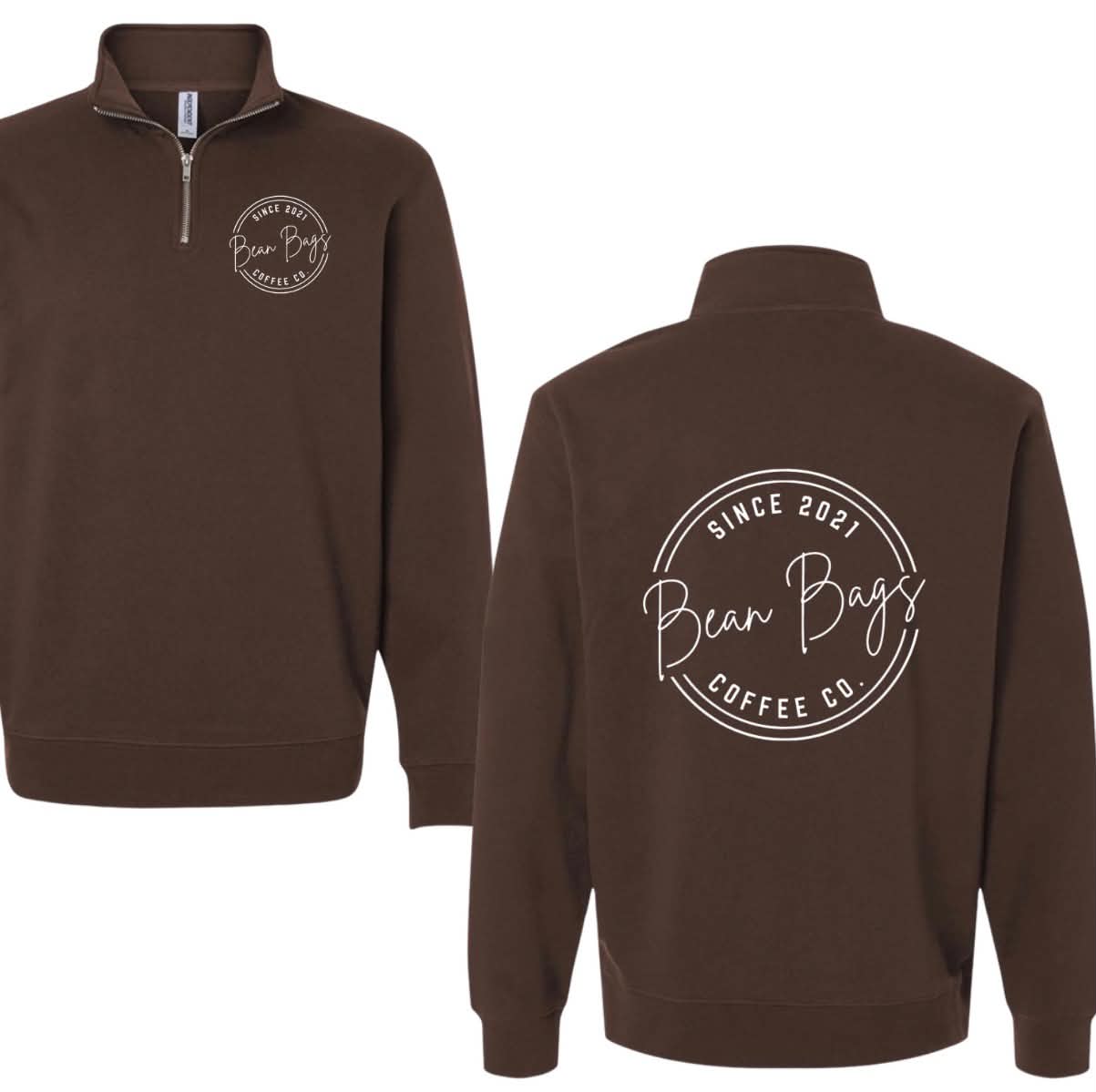 Bean Bags Coffee Co. OG logo quarter zip