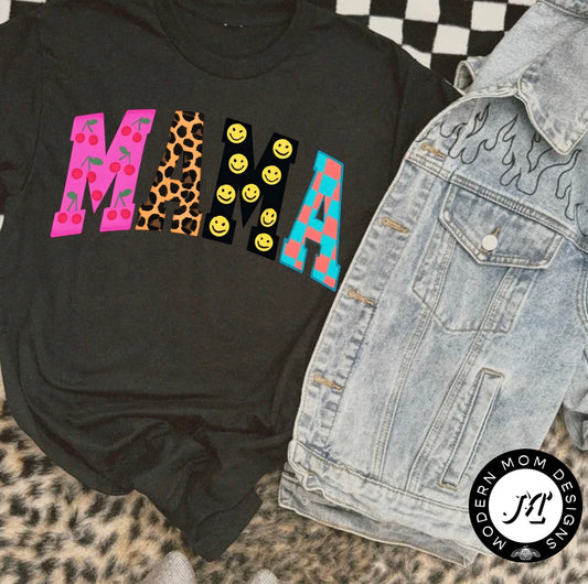 Mama funky prints (tee shirt, crewneck or hoodie)