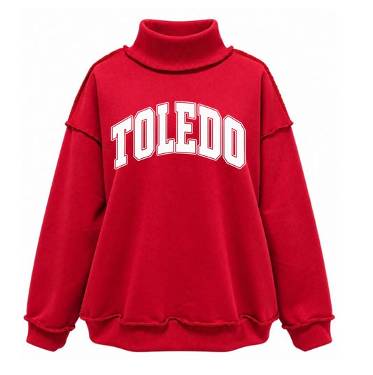 Toledo RiverHawks mock neck crewneck