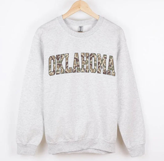 OKLAHOMA duck camo CREWNECK