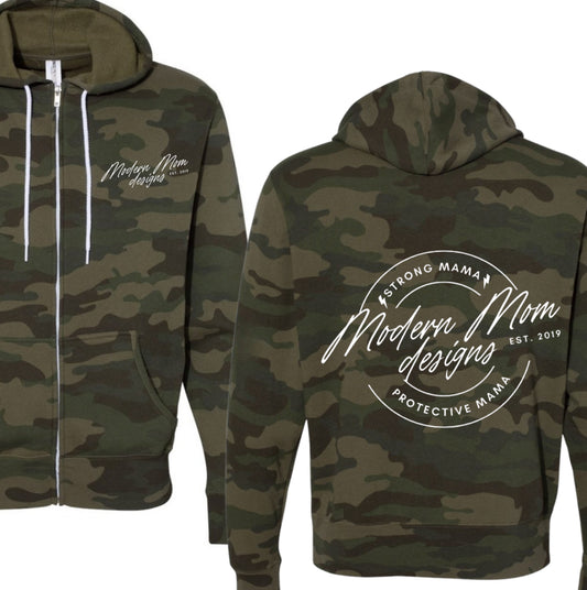 Summer nights logo zip up camo