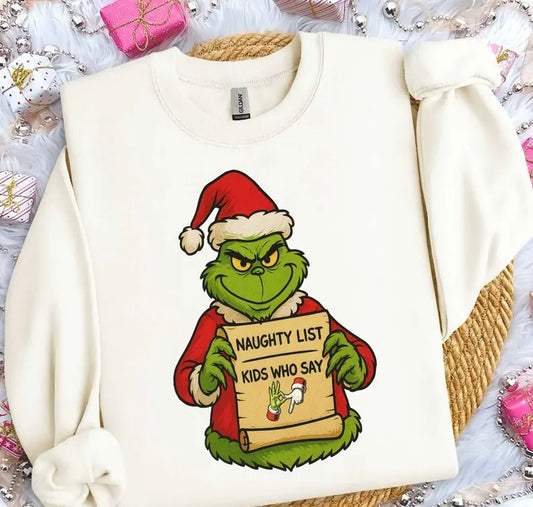 Naughty list-kids that say 67(tee, crewneck or hoodie )