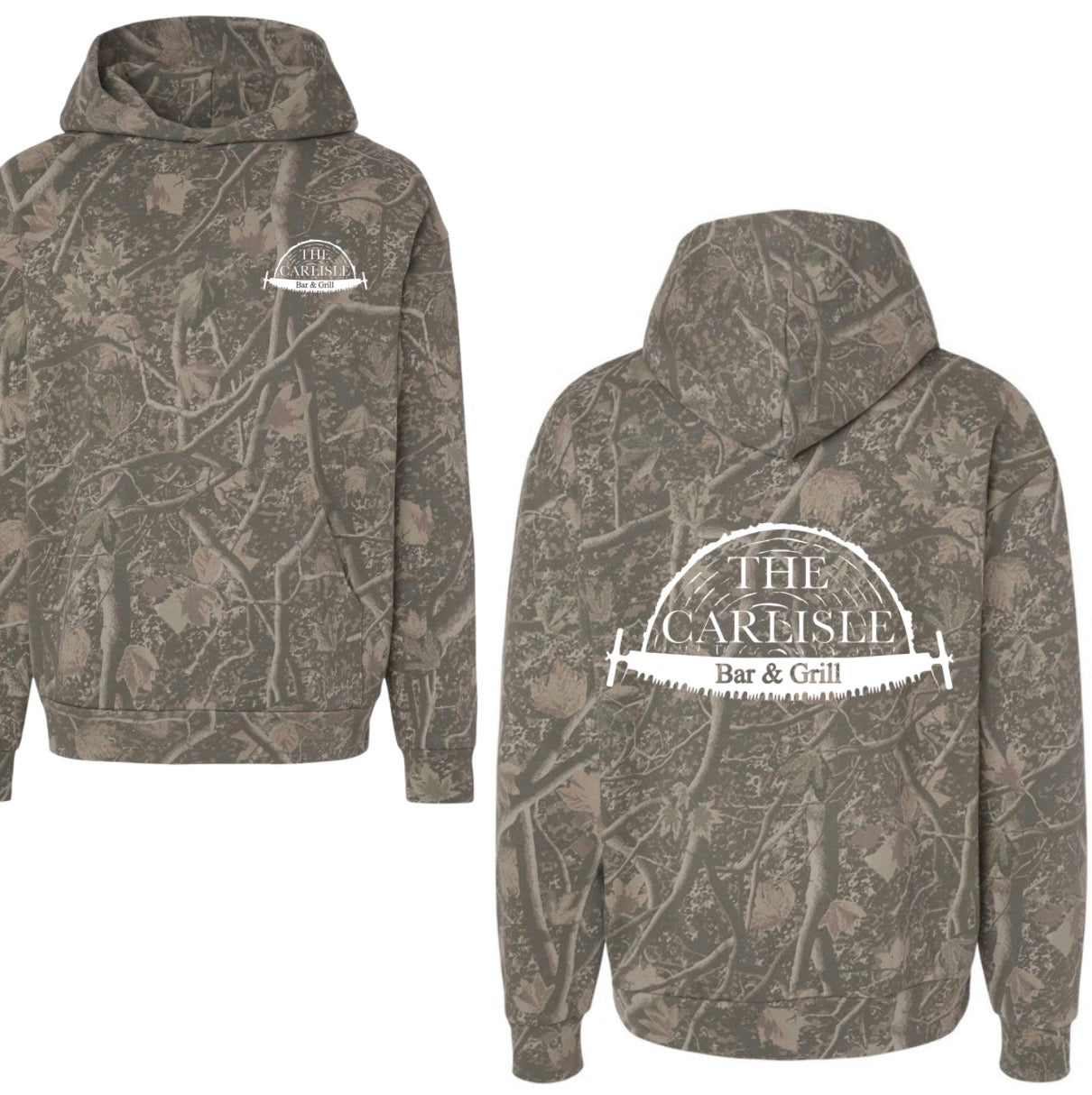 Carlisle bar & grill deadwood camo hoodie (youth & adult)