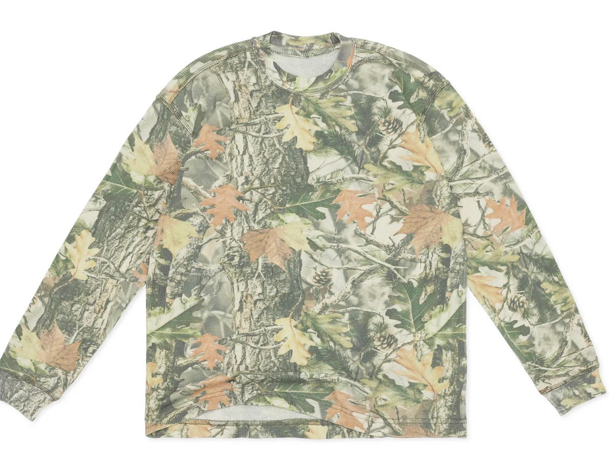 Wood camo waffle knit
