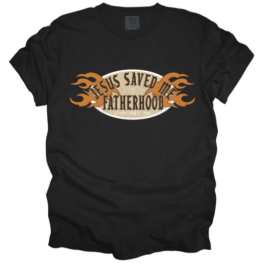 Jesus saved me. Fatherhood changed me. (tee shirt, crewneck or hoodie)