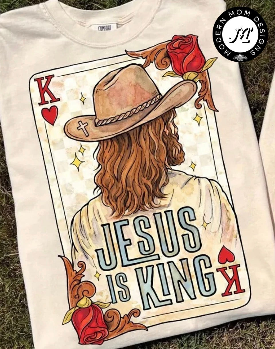 Jesus is king cowboy (tee shirt, crewneck or hoodie)