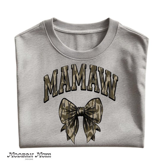 MAMAW camo print crewneck