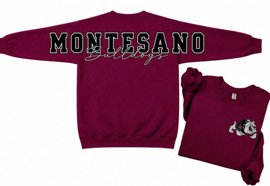 Montesano Bulldogs crewneck with big back print