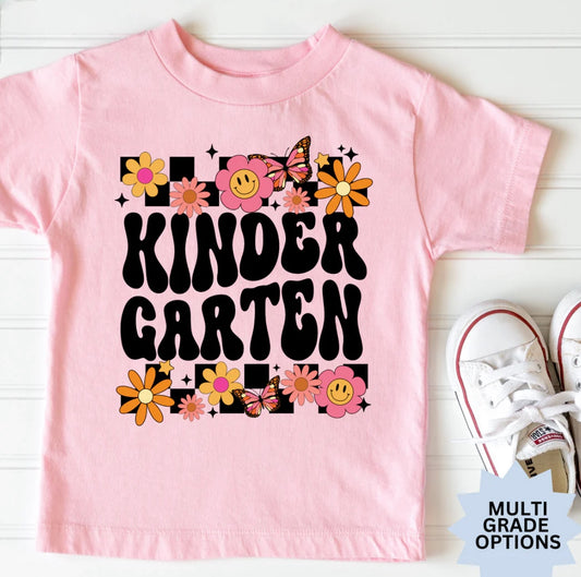 Checkered w/butterfly and flowers grade-multi grade options
