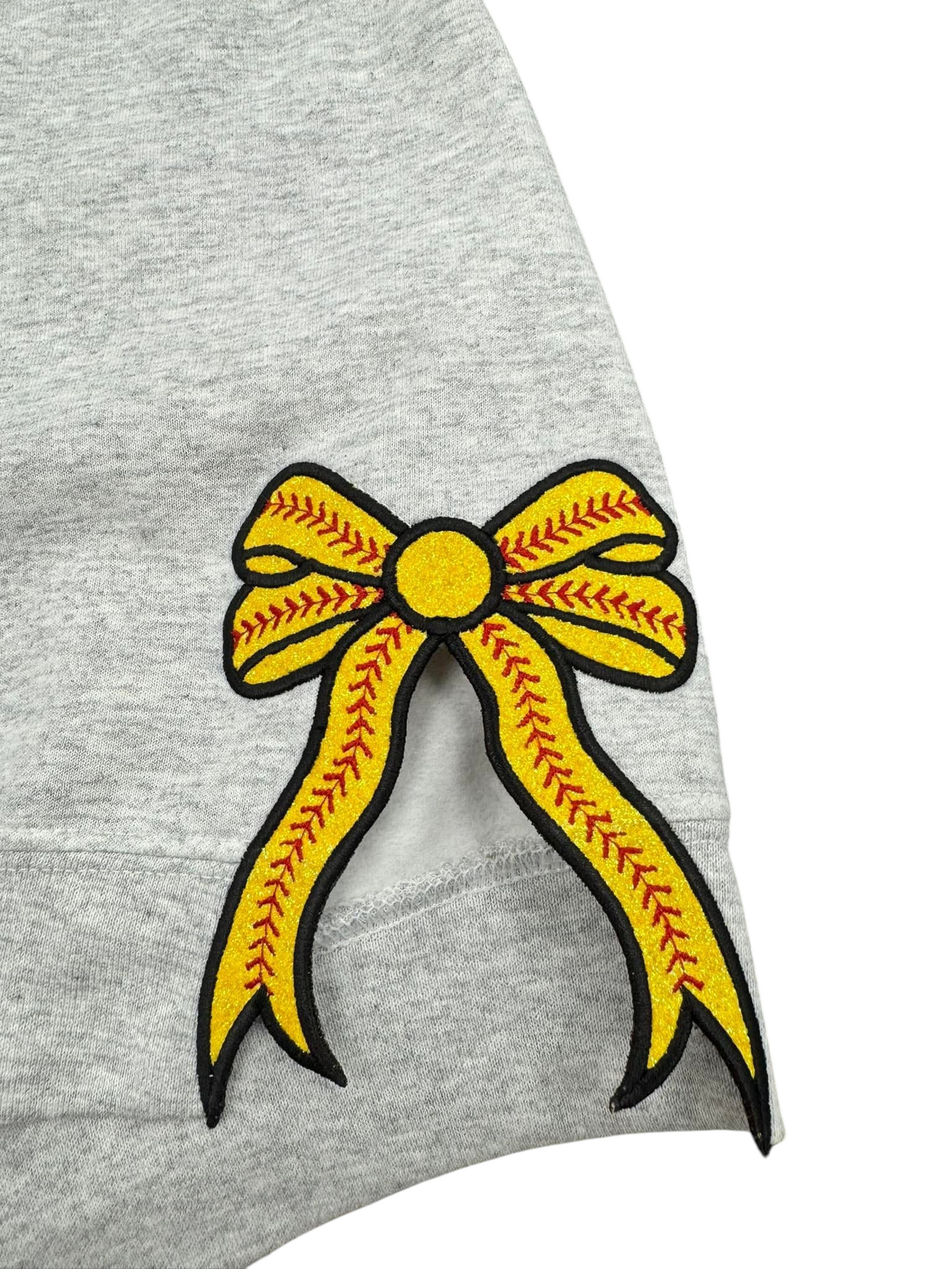 Embroidered CUSTOM sports crewneck with side bows (PLEASE ALLOW 15 business days for these to ship)