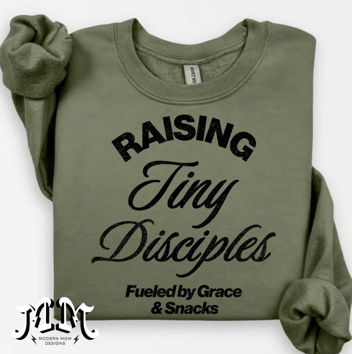 Raising tiny disciples (tee, crewneck or hoodie)