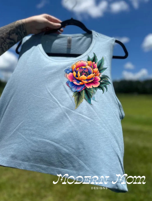 Watercolor flower(tanks, tee, hoodie or crewneck)