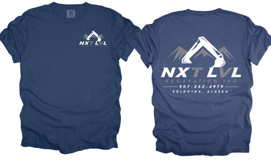 NXT LVL denim tee w/regular logo