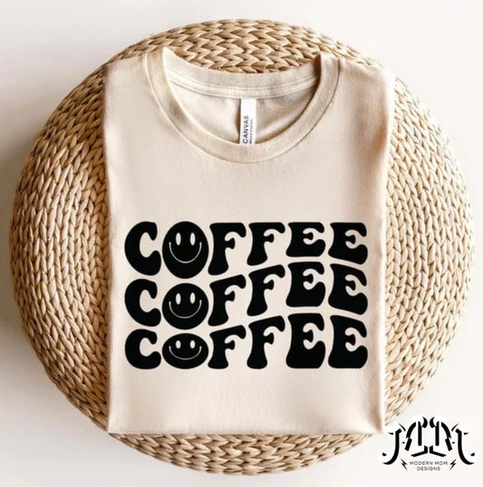 Coffee groovy smile(tee, crewneck, or hoodie)