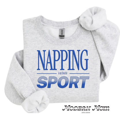 Napping is my favorite sport crewneck