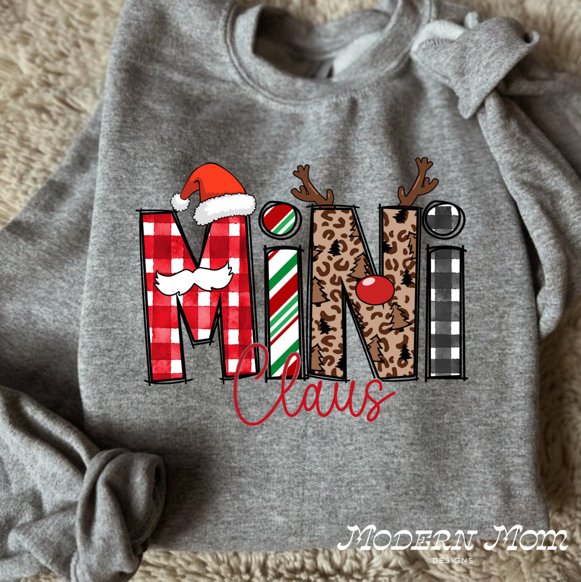 Mini claus Toddler-Youth XL (teeor crewneck)