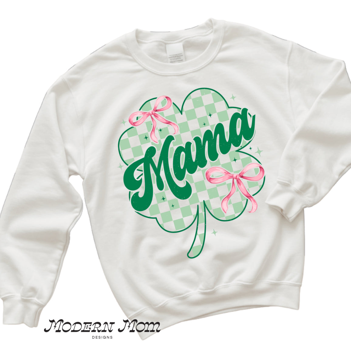 Mama checkered clover (tee shirt or crewneck)