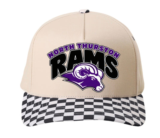 North Thurston checkered hat (screen print)