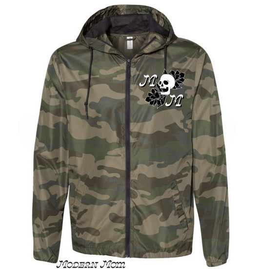 MOM MMD skull logo camo windbreaker