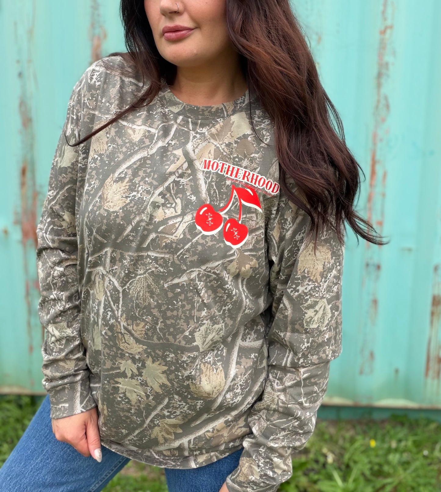 Motherhood. Deadwood camo longsleeve tee shirt