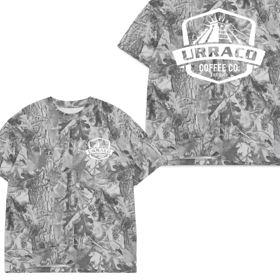 Urraco coffee co. Grey camo tees