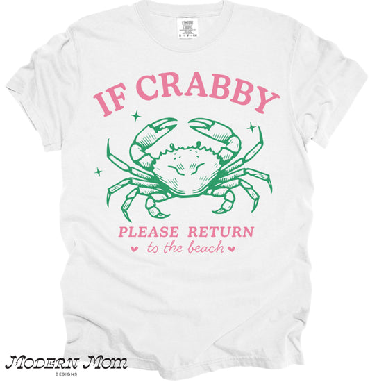 If crabby please return to the beach