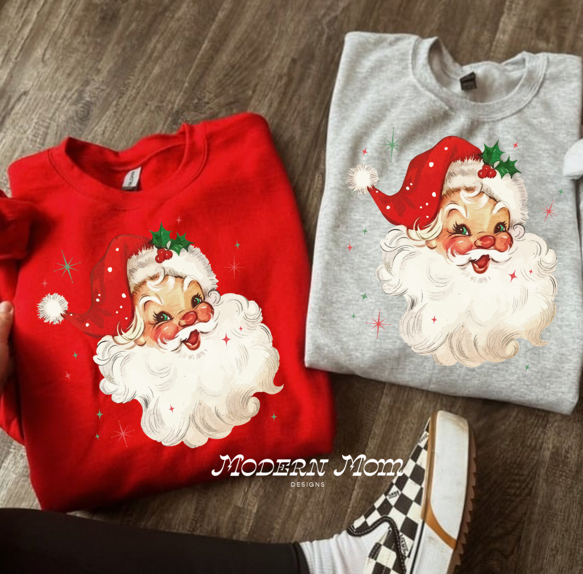 Vintage santa (tee, crewneck or hoodie )