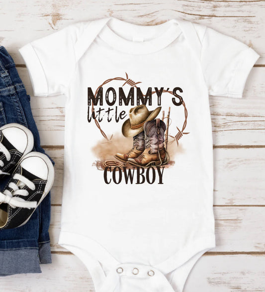 Mommy’s little cowboy onesie