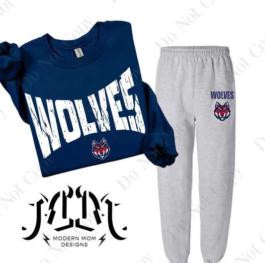 Wolves mascot lounge set (pieces sold separately) YOUTH & ADULT