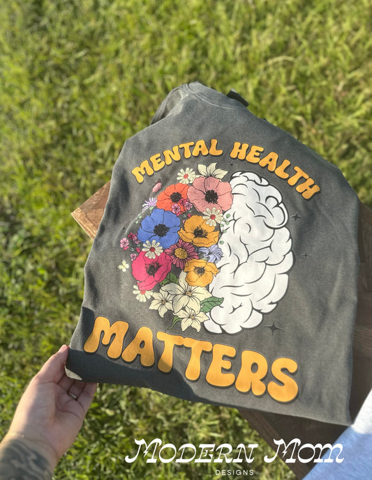 Mental health matters floral brain