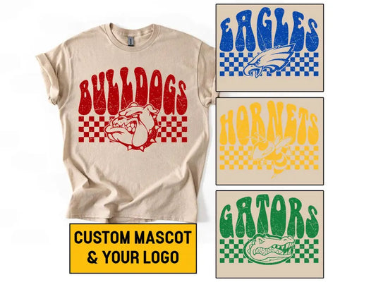 School mascot. note: name, mascot & school colors (tee, crewneck or hoodie)