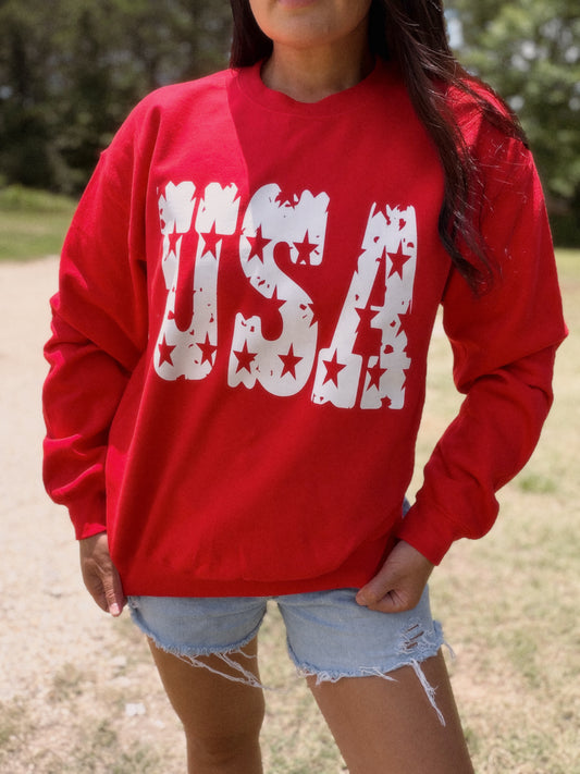 USA (oversized print) crewneck