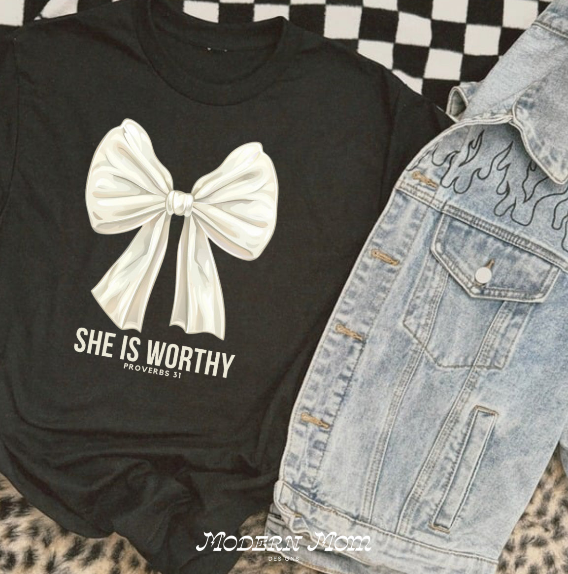 She is worthy (tee, crewneck or hoodie )