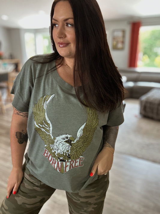 Born free relaxed flowy tee