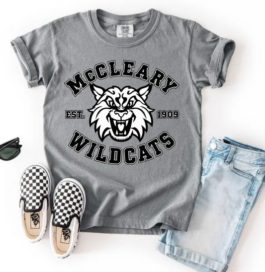 McCleary Wildcats YOUTH (tee shirt, crewneck or hoodie)
