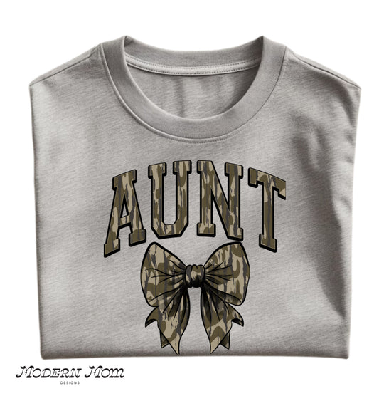 AUNT camo print crewneck